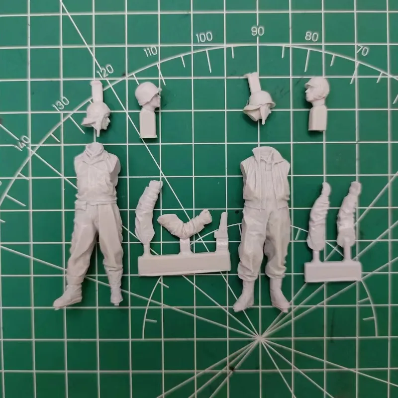 1/35 Scale Diecast Resin Figure Model Kit Hobby Miniatures Military Statue US AFV Crew Set (2 Figures) Unassembled Unpainted