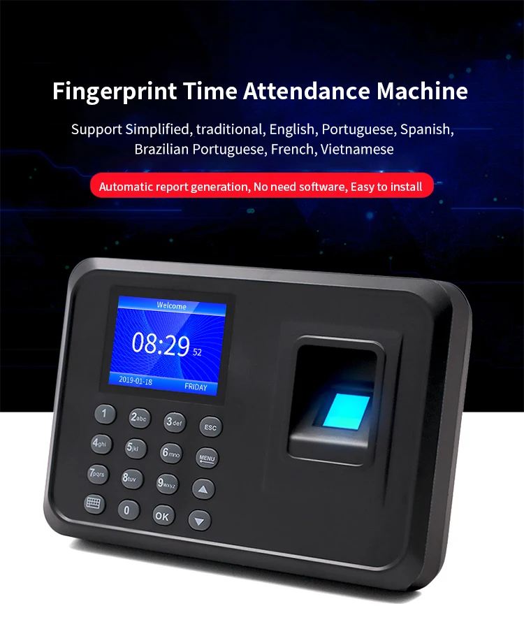 Checking in Fingerprint Time Attendance Time Clock Employee Recorder  USB Flash Driver