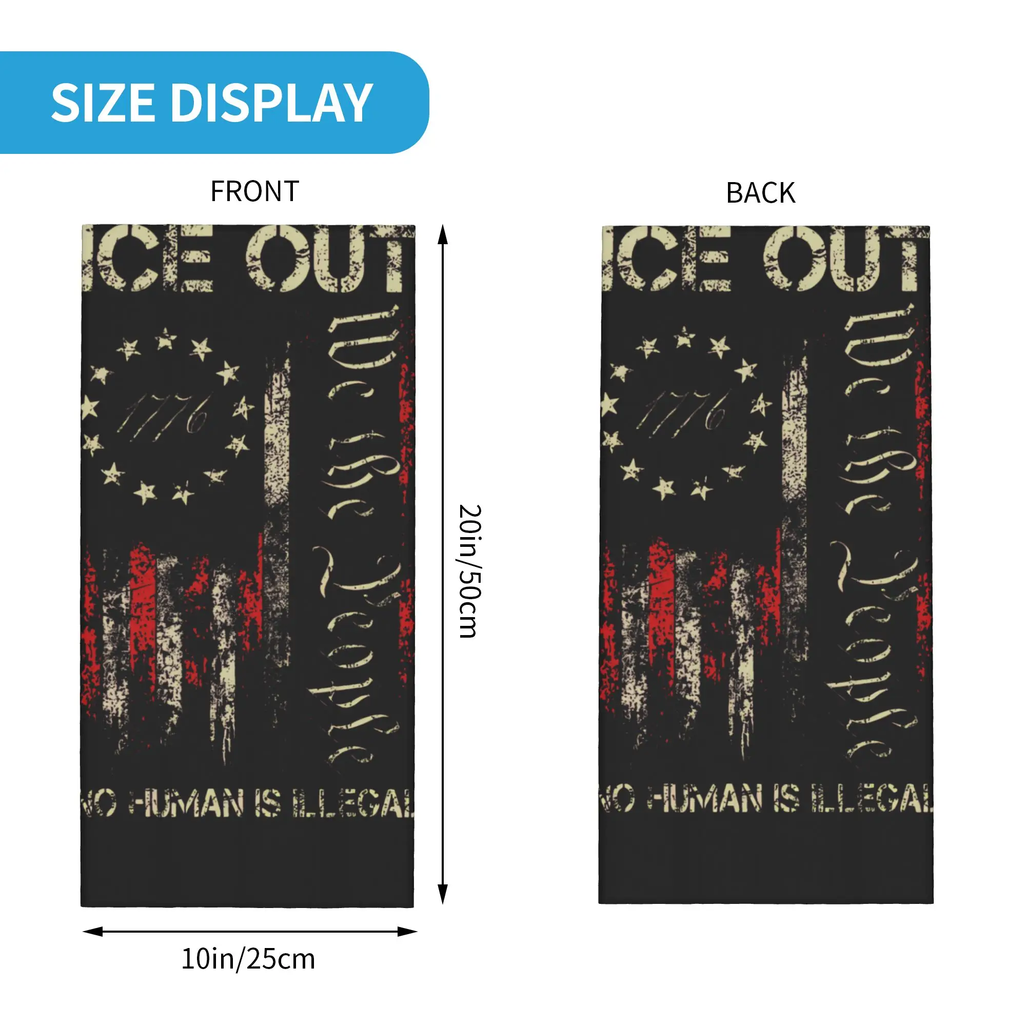 ice Out  Anti Ice Minneapolis Abolish Ice Merchandise Bandana Neck Gaiter  Mask Scarf Multifunctional Fishing Scarf