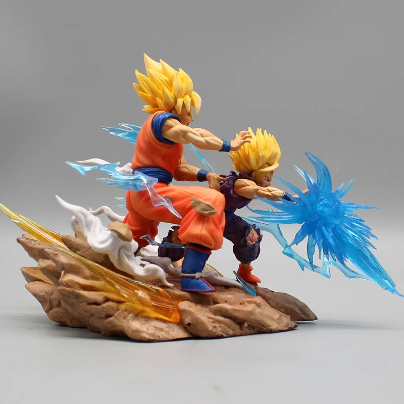 Dragon Ball Z Son Goku Gohan VS Cell Anime Figures Cell Kakarotto Super Saiyan Figurine Pvc Statue Model Doll Decora Toys Gifts