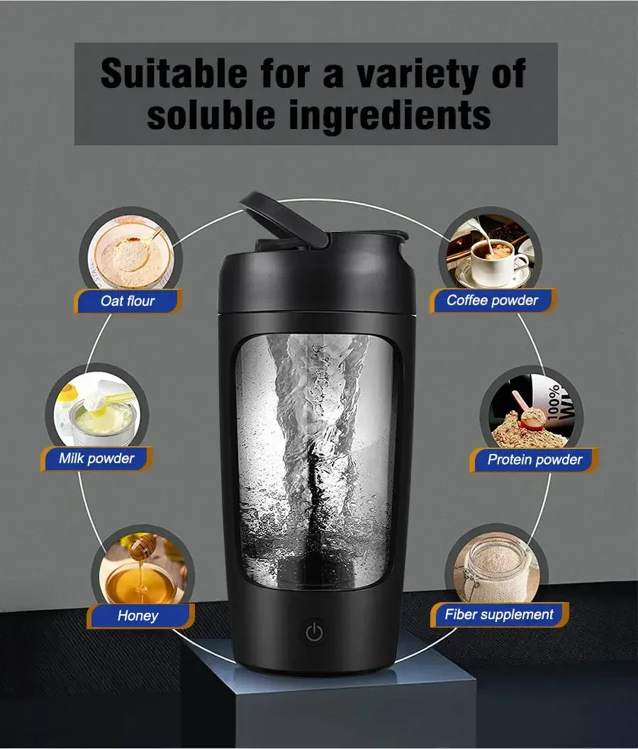 Electric Whey Protein Shaker Mixing Cup Automatic Self Stirring Water Bottle Mixer