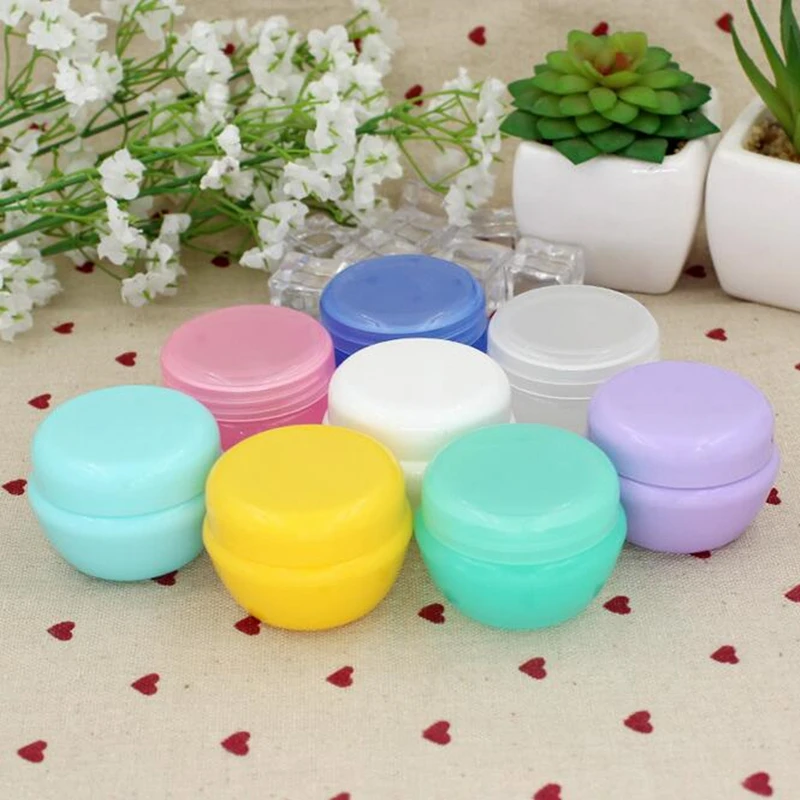 5Pcs/Lot Mini Empty Jar Pots Cosmetic Makeup Inner Lid Face Cream Lip Balm Container My Refillable Bottles Wholesale