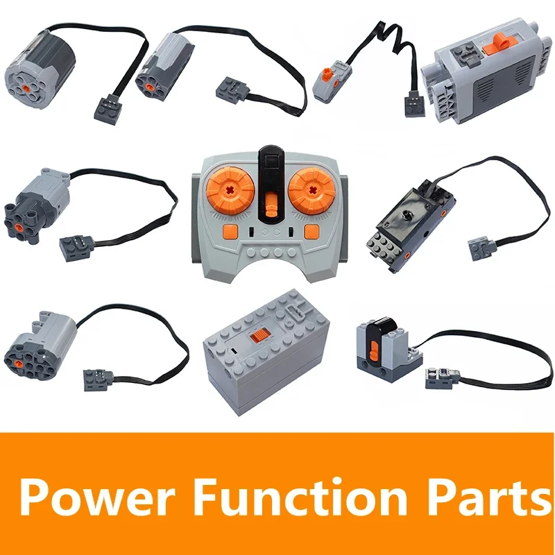 Power Function Sets PF Model Technical Parts Building Blocks MOC Train Cars High-tech Bricks Motor Remote Receiver Battery Box