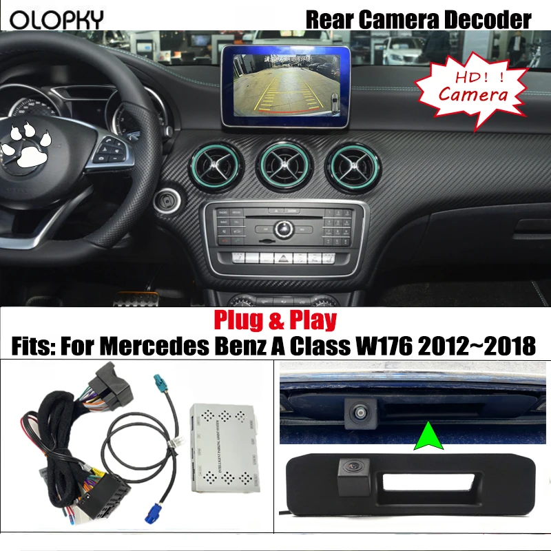 

Plug&Play Reverse Camera For Mercedes Benz A Class W176 2012 2014 2015 2016 2017 2018 Original Screen Rear View Back up Camera