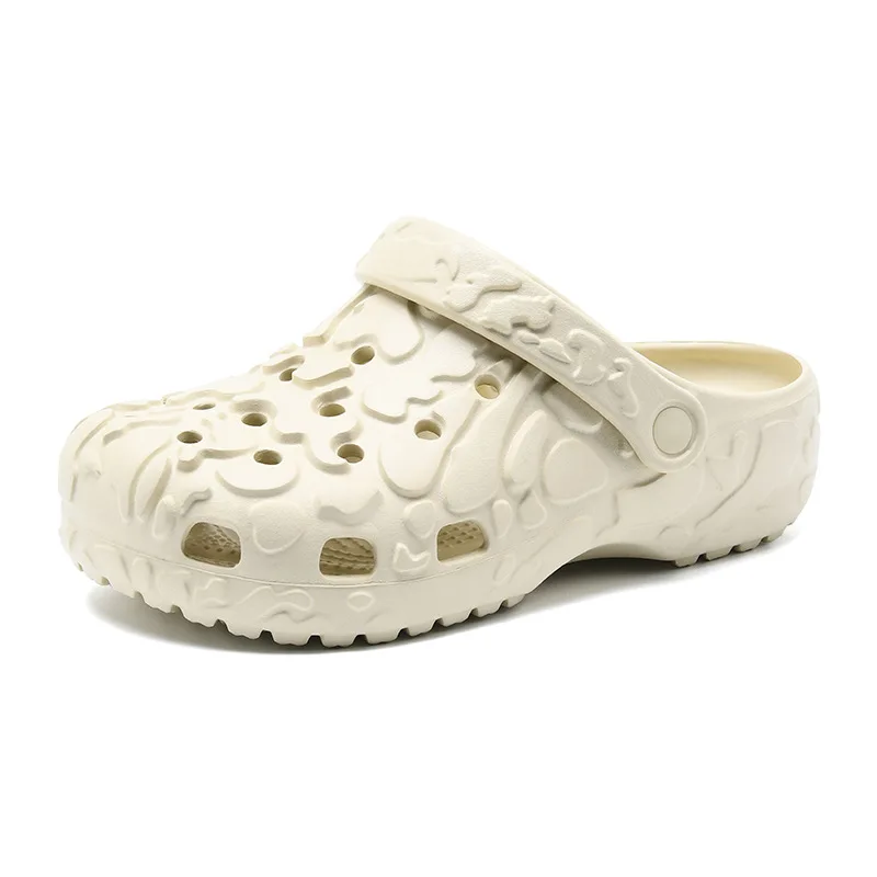 Zapatillas perforadas de verano para parejas, desodorantes, antideslizantes, de doble uso, con suela suave y extraíble, para caminar cómodamente.