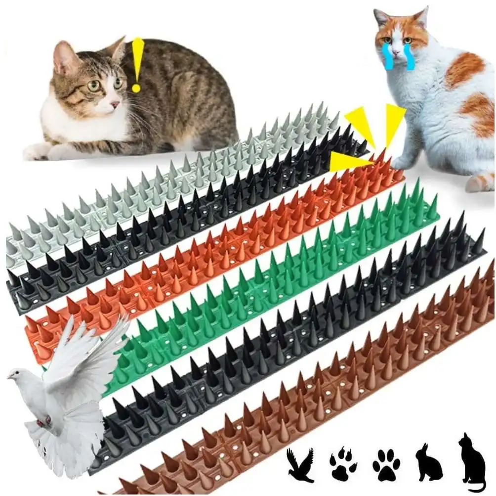 12PCS Anti Bird Spikes Garden Against Birds Anti Pigeon Cat Dog Repeller Animal For Deterrent Pigeons Scare Bird Pest Control