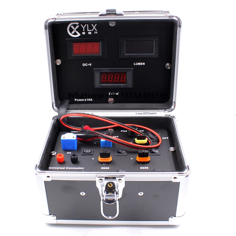 

MIni Size 110V 220V to 12V 24V Auto Lamp Power Tester H4 H7 LED Headlight H4 H8 H9 H11 9006 9005 HIR2 Car LED Light Test Box