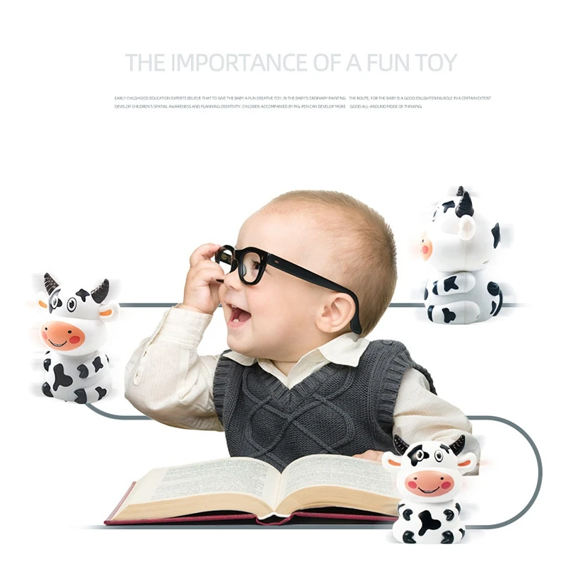 Follow Any Drawn Line Magic Pen Inductive Mouse Cow Robot Model Children Kids Toy With Sound And Light Children Gift