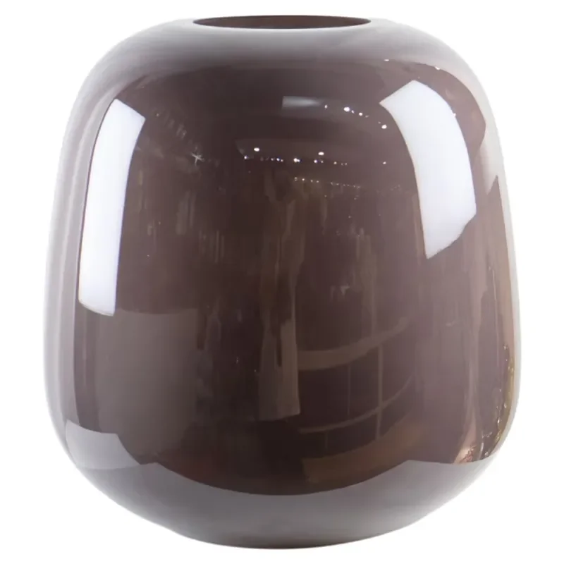 Nordic Modern Glass Vase Minimalist Home Decor for Living Room Dining Table Centerpiece Hotel Lobby Soft Decoration Ornament