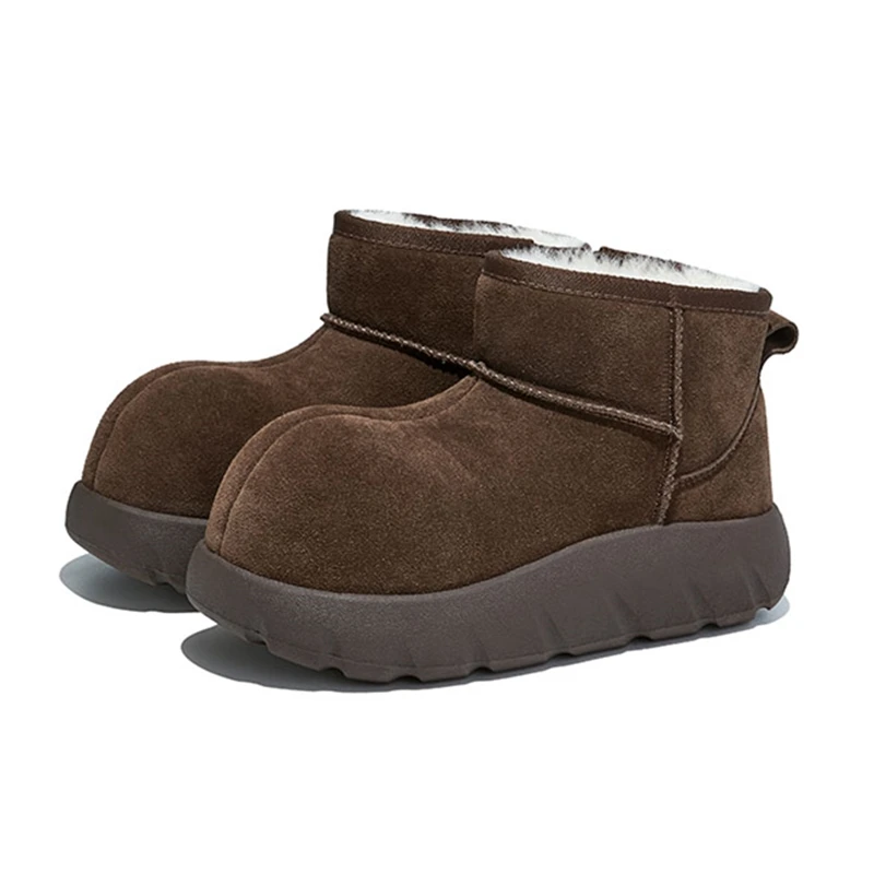 

AIYUQI 2025 New Women's Snow Boots Retro Non-slip round head Women Boots Winter Ankle boots and short boots female