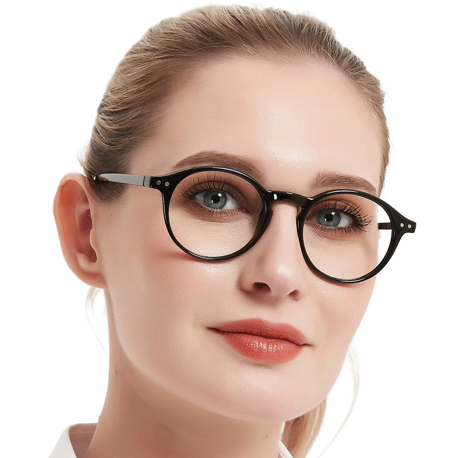 

Fashion Glasses Frame Women Vintage Blue Light Computer Eyewear Luxury Brand Round Myopia Optical Prescription Eyeglasses Frame