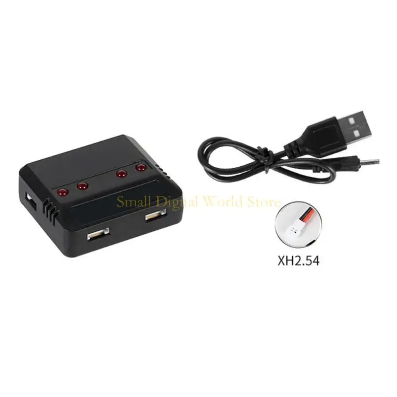 77ub 3.7v 500mAh بطارية Lipo و 4 في 1 شاحن USB لـ Wltoys WL V911S RC Alcopter Praph Parts Accessories