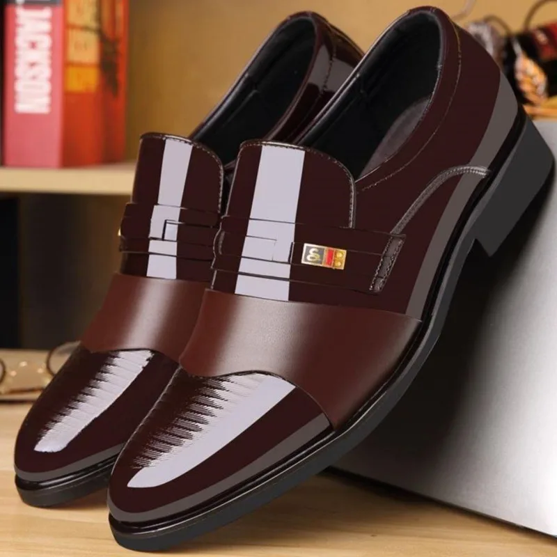 Former Men Shoe PU Leather Shoes For Men Luxury Plus Size Party Office Business Casual Shoes Loafers Zapatos De Vestir Hombre