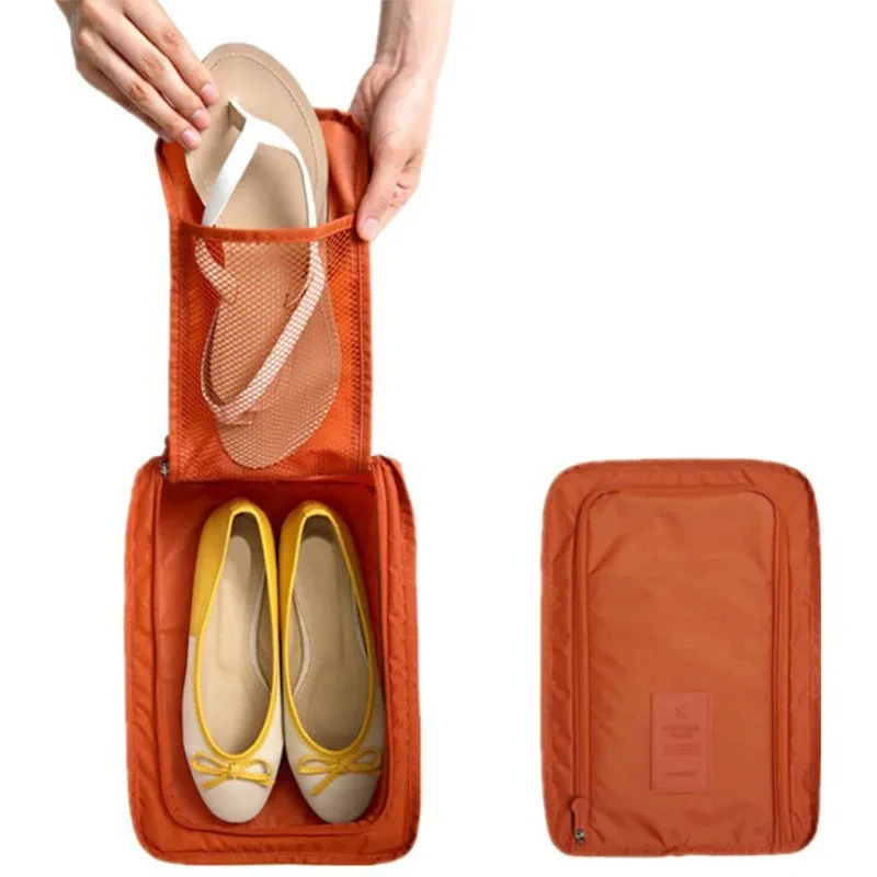 Bolsa de almacenamiento de viaje para zapatillas, impermeable, transpirable, almacenamiento de zapatos individual, plegable, portátil, pequeño