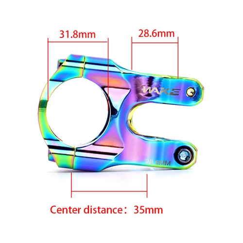 Imagen 2 del producto Wake Mtb Power Stem bicicleta de carretera puente de bicicleta de montaña potencia corta 31,8mm 35mm mesa de manillar de carretera vástago ajustable Riser ciclismo