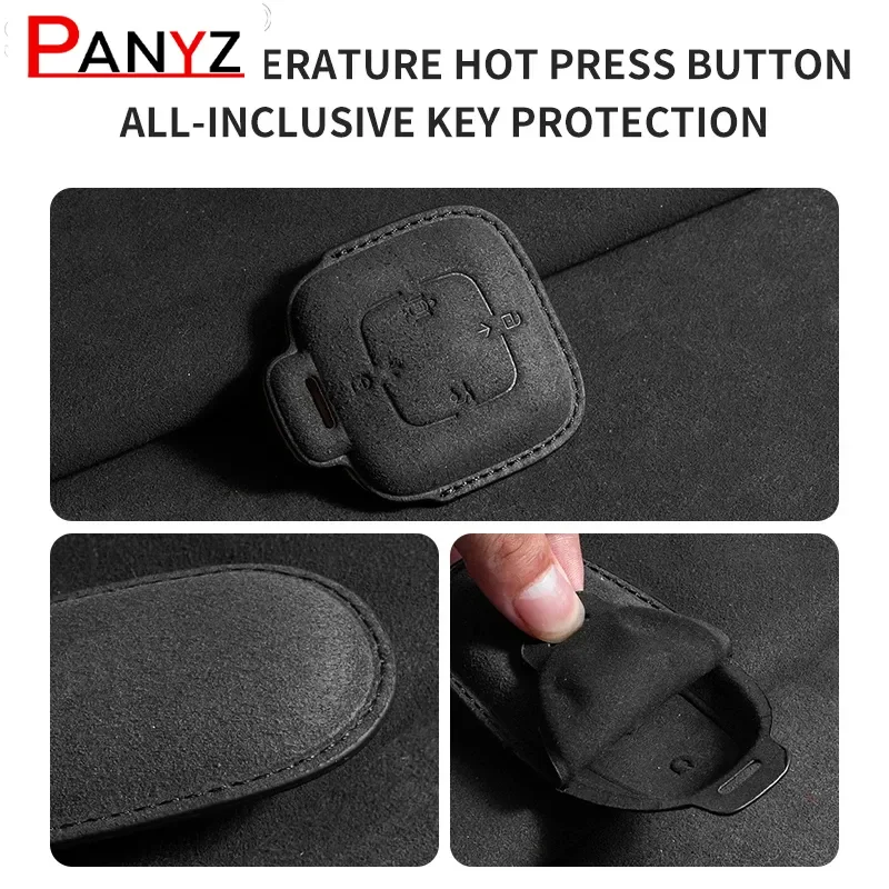 ل Zeekr 001 ZEEKR X 2023 2024 اكسسوارات السيارات الداخلية الجلد المدبوغ سيارة الذكية مفتاح بعيد غطاء حقيبة مفاتيح قذيفة حامل حامي فوب