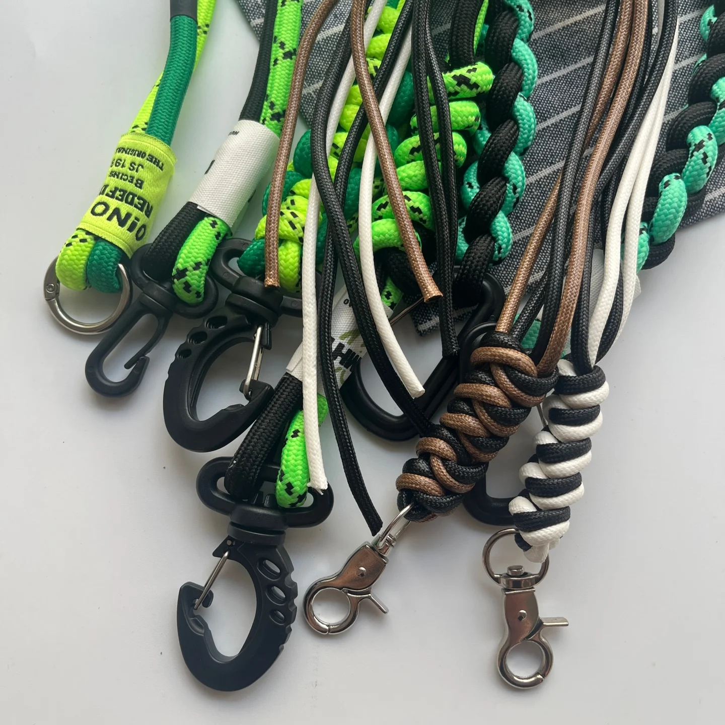 Fluorescent Color Mobile Phone Straps Keychain Key Ring Braided Rope Gifts For Women Men Bag Accessorie DIY Handmade Hand Rope