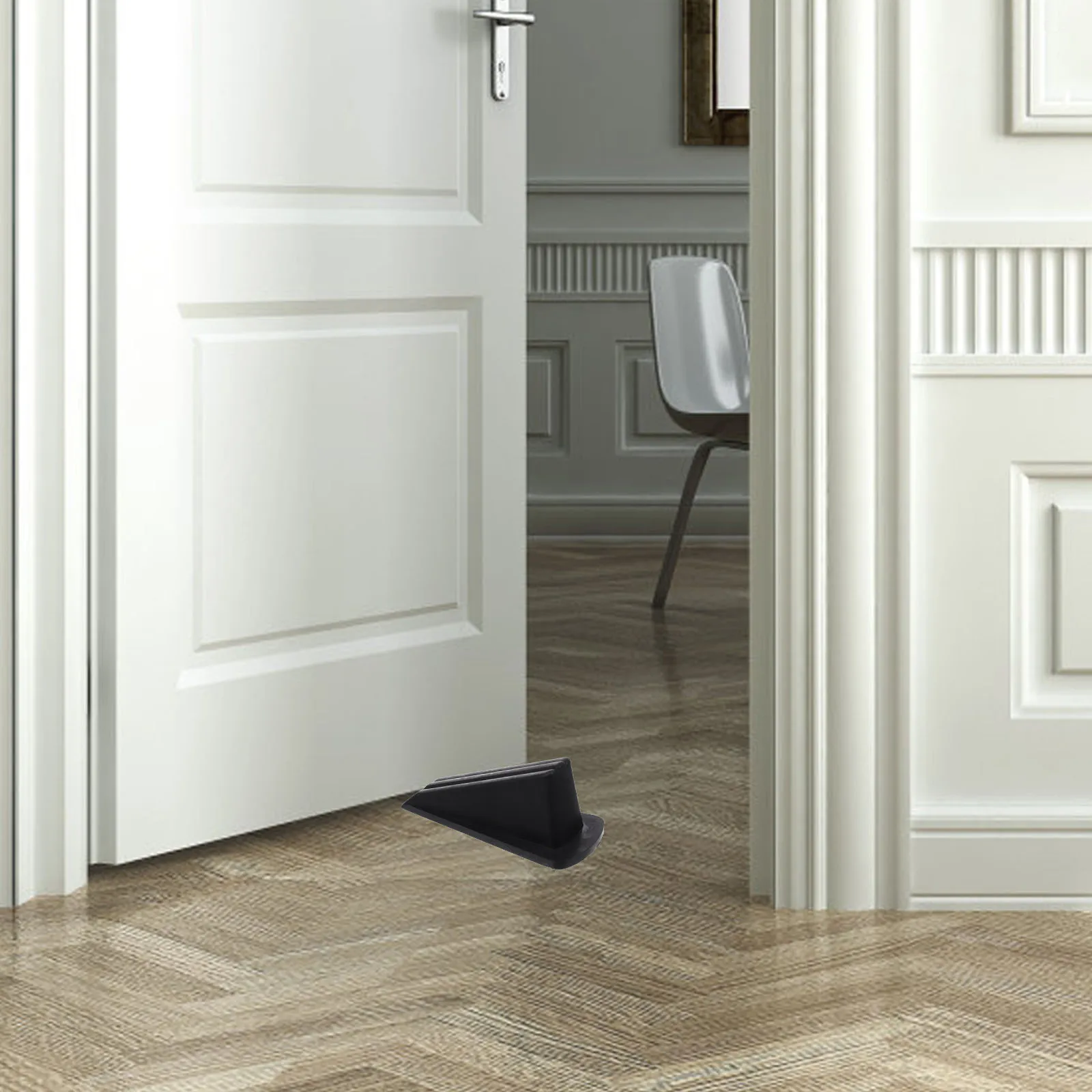 

2Pcs Door Stoppers Anti-Collision Rubber Door Stop Wedge for Home Floor Wall Protector Noise Reduction Nail Free Design