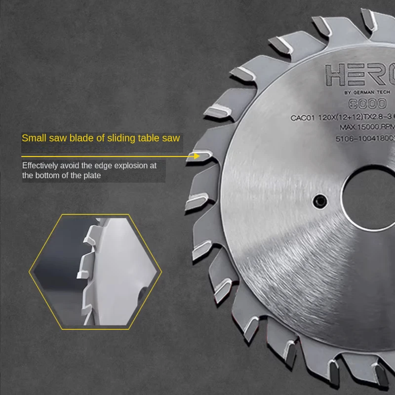 Imagem -04 - Painel Dimensionamento Deslizante Mesa de Serra Lâmina para Corte Mdf Melamina Aglomerado Aglomerado Tct Slotting Scoring Saw Blade 120x12 Mais 12t