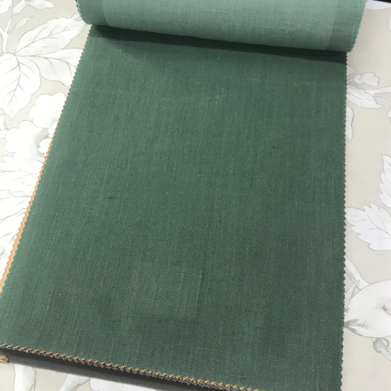 

Современная матовая ткань для штор Casamance CALICE из тонкого льна, однотонная, синяя, декоративная, полупрозрачная.