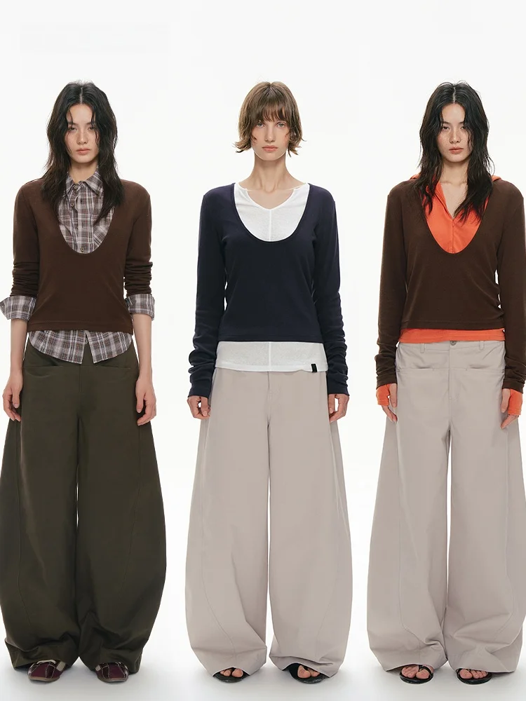 

Slim Fit Long Sve T-irt V-Ne Base irt Top in Various Colors Lazy Sle Cotton Blend Ladies Faion Autumn Wear