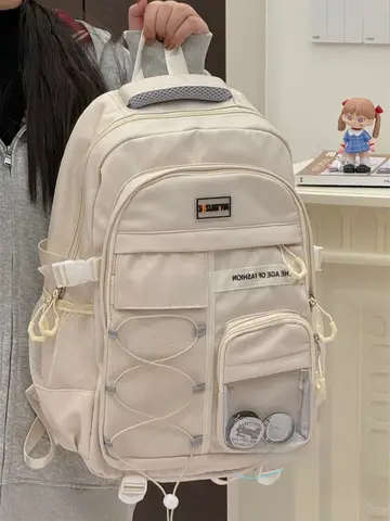 레트로 일본 스타일 대용량 중고등학생 남녀공용 척추보호 백팩