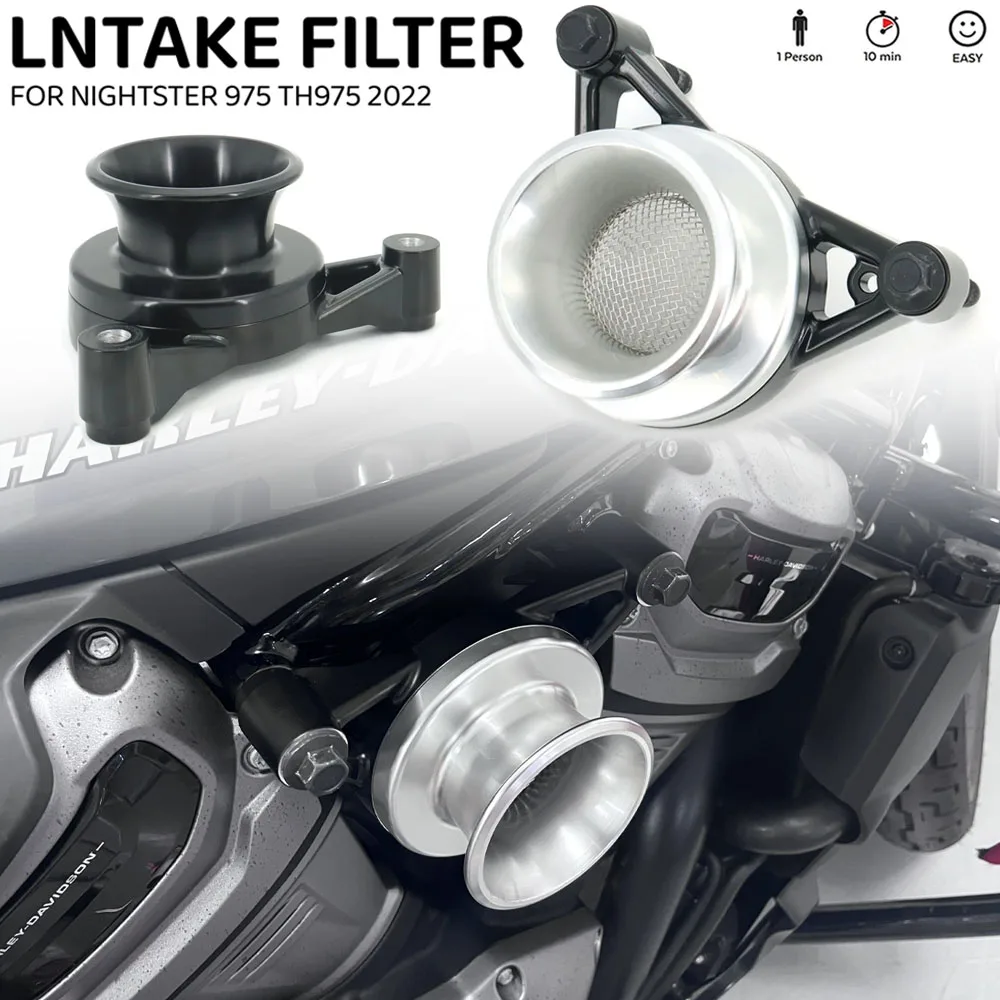 RH975S Motorcycle Accesorios Velocity Stack Air Cleaner Intake Filter Kits For Nightster 975 2022 2023