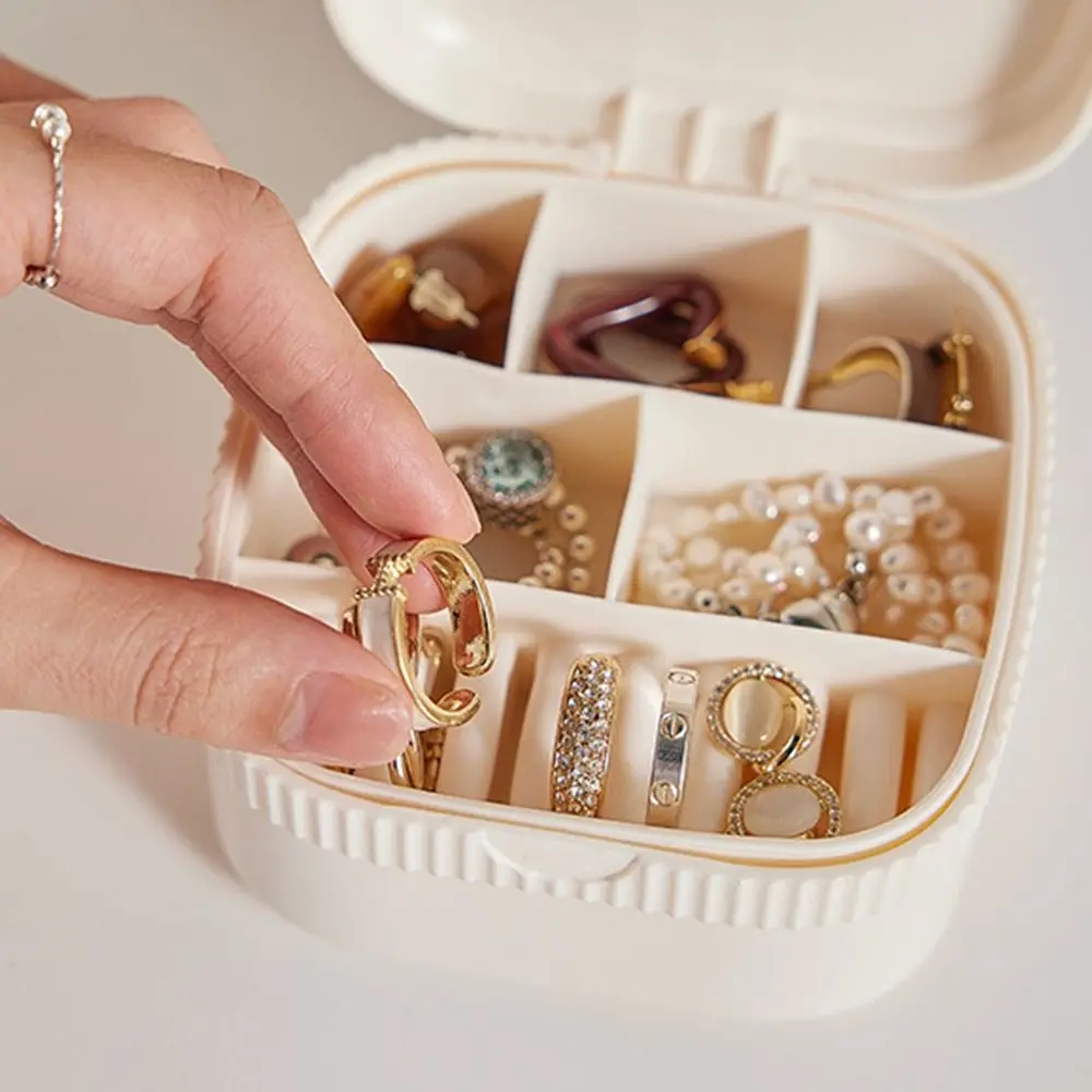 صندوق عرض مجوهرات محمول مقاوم للأتربة ، مخمل سفر ناعم ، سعة كبيرة ، حقيبة تخزين