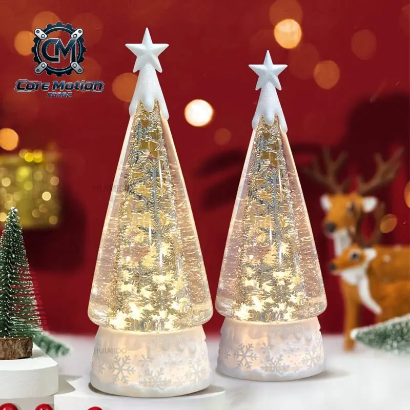 Two Packs of Snowflake Luminous Christmas Tree Ornaments, Two Packs of Christmas Ornaments, and Two Pa