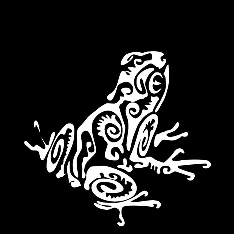 YUIN Frog Creative Pattern Applique Fashion Body Decoration PVC Waterproof Sunscreen Car Sticker Black/White/Red/Laser/Silver