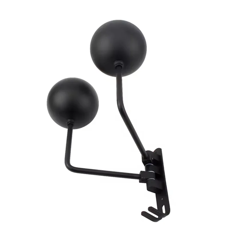 

Classic-Dual-Ball Motorcycle Helmet Wall Mount Holder Steel 180 Degree Rotation Bike Helmet Rack With Hook Metal Hanger