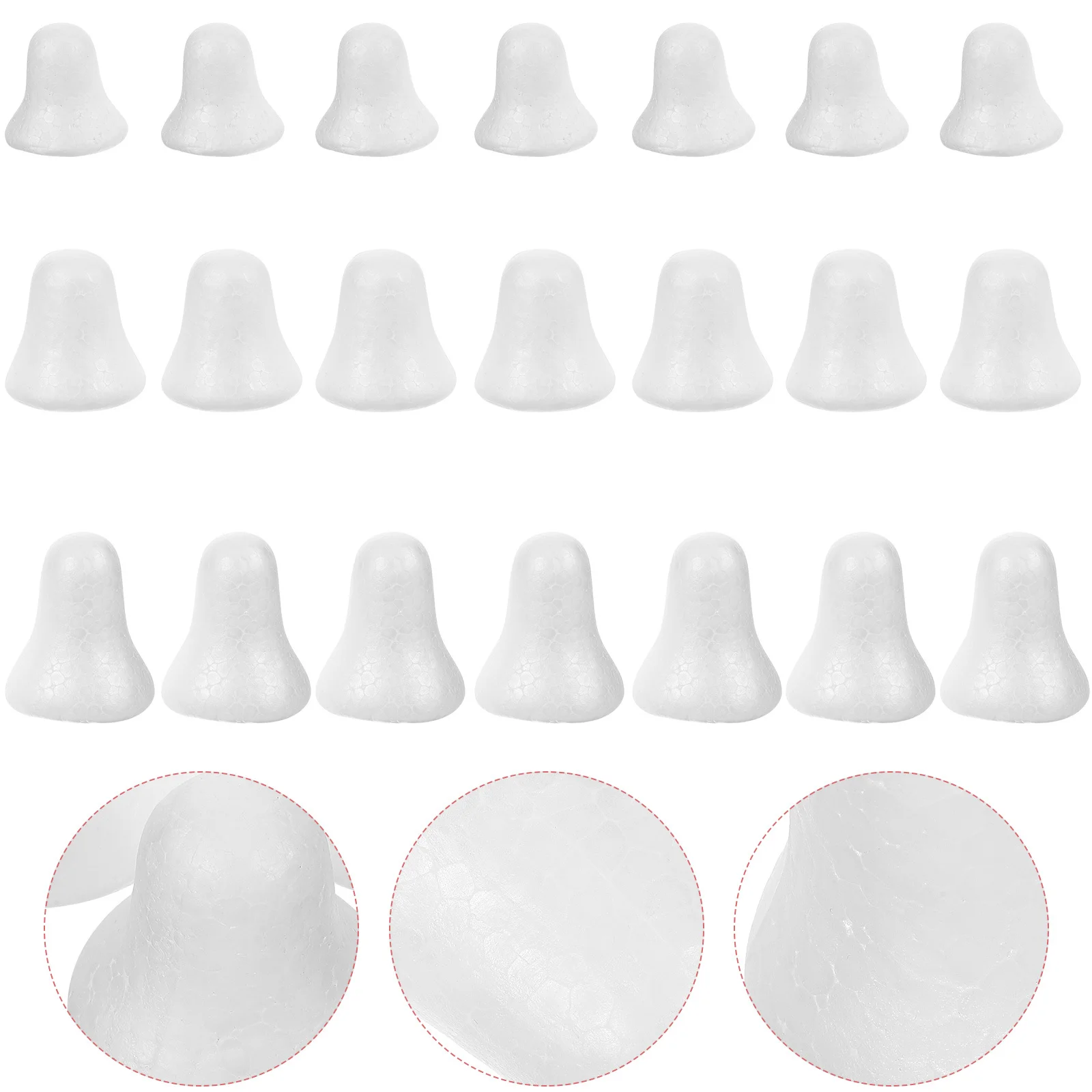 

30Pcs Foam Bells Blank Unfinished DIY Craft Material for Xmas Kids Party Preschool Activities Craft Foams Bells
