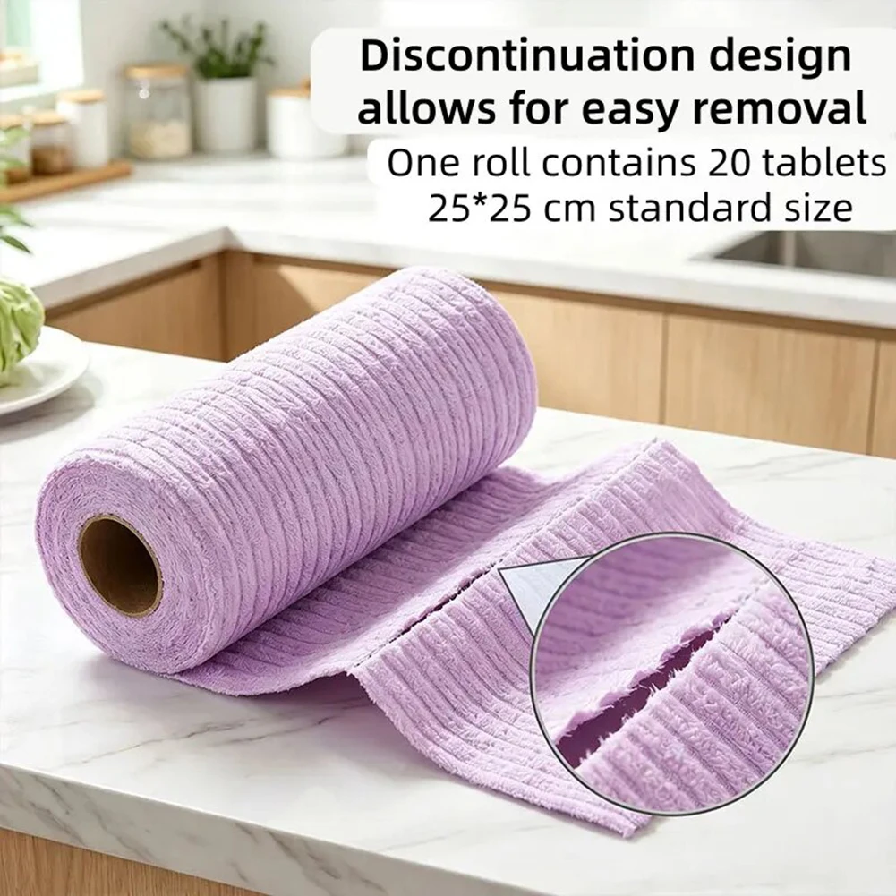 Tear-Away Disposable Dish Cleaning Cloths Non-Woven Fleeces Wipe Cleaning Rags Strong Oil Absorption Dry Wet Dual Use Cleaning
