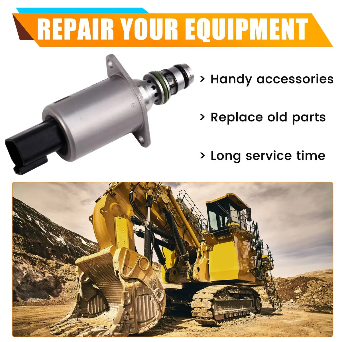 Super Sale 611-6430 Solenoid Valve 6116430 Hydraulic Pump Solenoid for Caterpillar CAT E320GC E330 E336 Excavator Parts