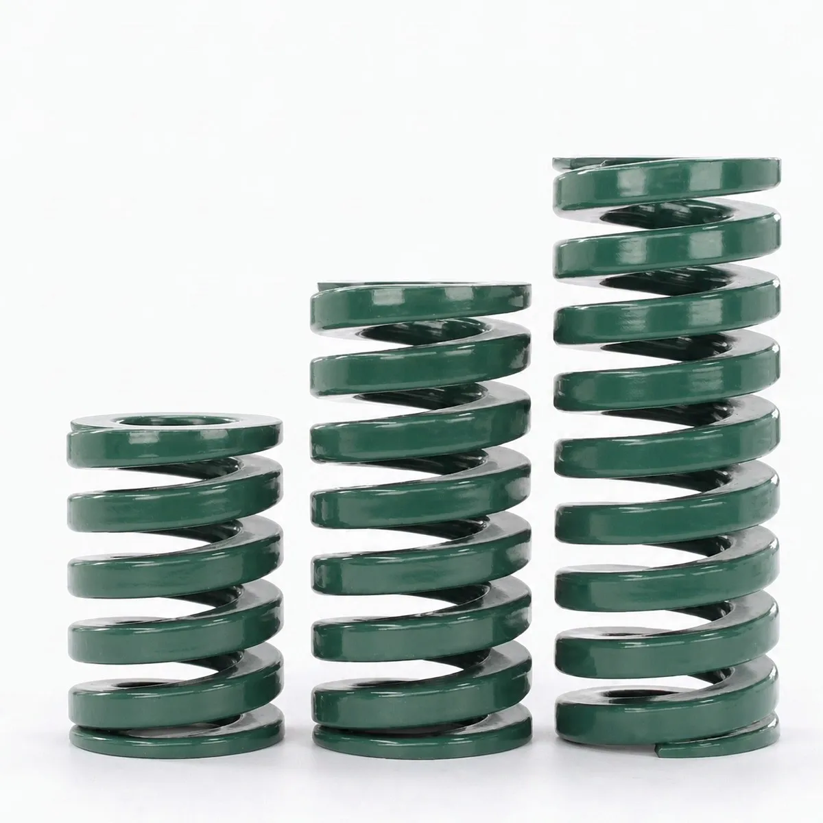 Green Die Springs Compression Mould Coil Spring Heavy Load Alloy Steel for Stamping Mold Die OD 2-18mm Free Length 25-100mm