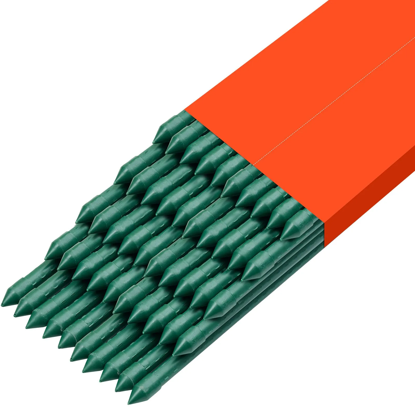 

Опоры для растений, 50 штук, 46 дюймов, металлические с пластиковым покрытием