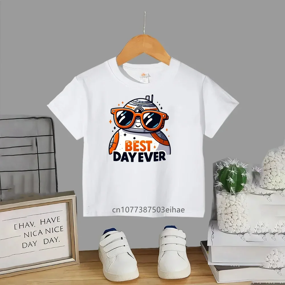 

Luxurious Boys and Girls' Shirts for Ages 3-14 2026 Lowest Discount Star Wars Cotton Round-neck Printed Short-Sleeved T-Shirt