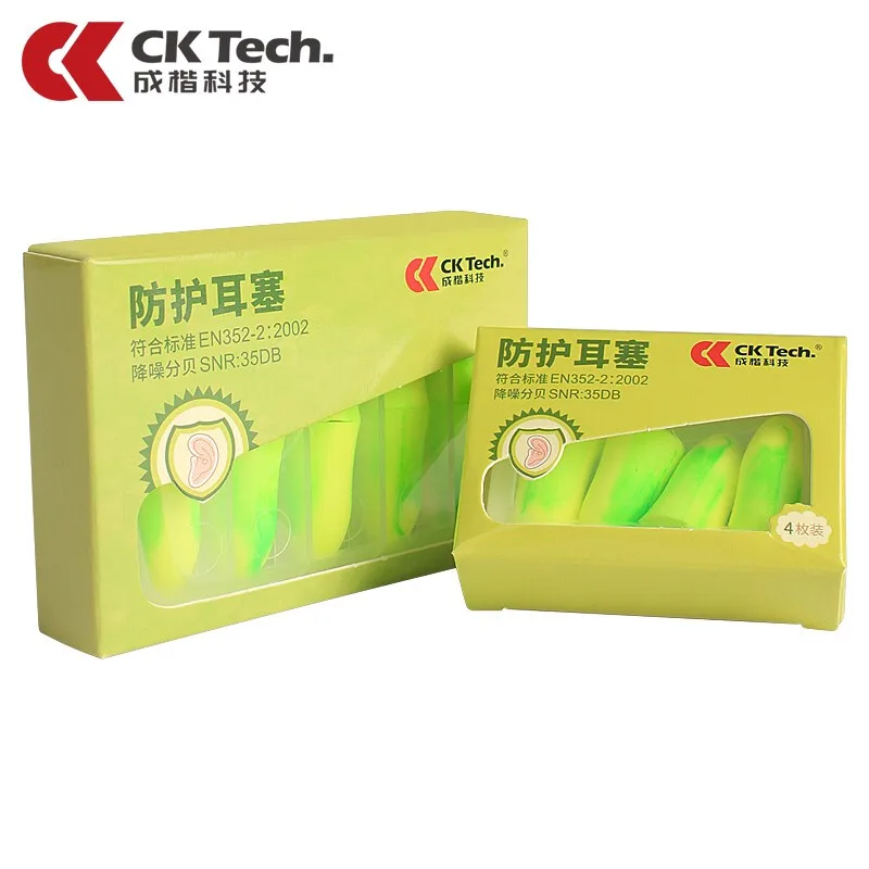 CK TECH Noise Reduction Ear Plugs Comfortable For Sleeping Workshops Silicone Soft Anti-Noise Proof Earbud 2pairs And 5pairs