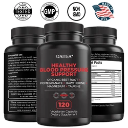 Beetroot Supplement - High Strength Blood Pressure and Heart, Stress, Natural Circulation Superfood Booster, 120 Veggie Capsules