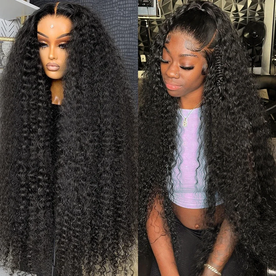 Brazilian 13x6 Water Curly Remy Lace Front Wigs 13x4 Lace Frontal Human Hair Wigs Deep Wave 38Inch Preplucked For Women On Sale