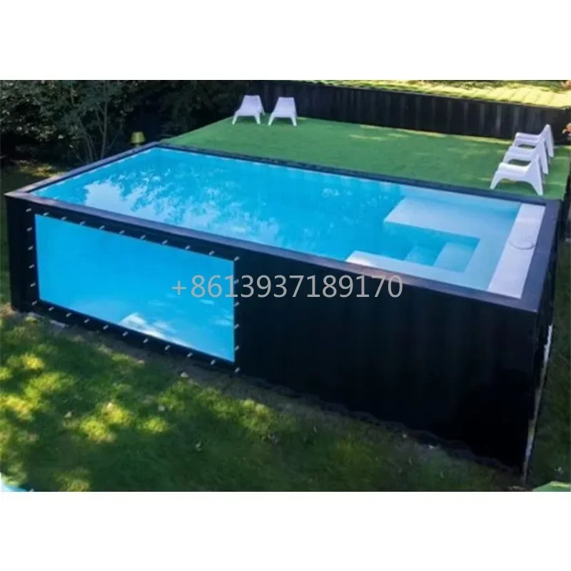 Factory Prefab 20ft 40ft Shipping Container Swimming Pools for Sea Container Pool