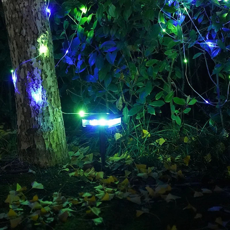 Luces solares para caminos AT64, luz LED Solar, lámpara para exteriores, luces de cadena impermeables para exteriores, pasarela, jardín, vacaciones