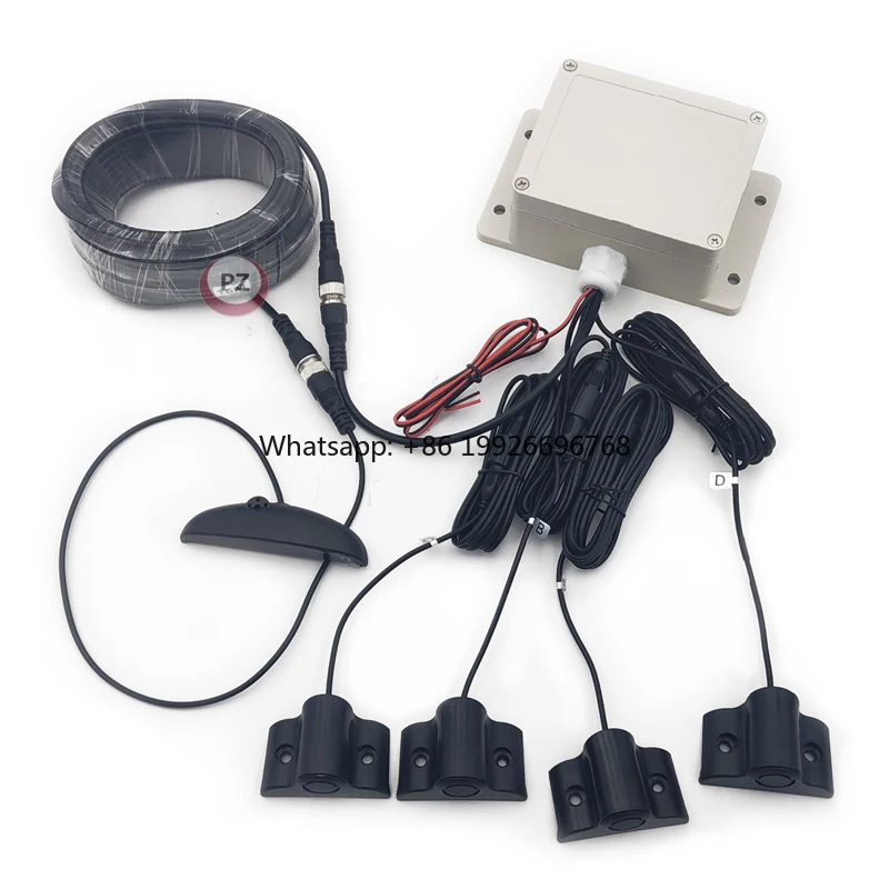 

Automatic Digital Waterproof Truck Bus Alarm Parking Sensor System 4 Probes Long Range Detection with Buzzer Car Reversing Aid m