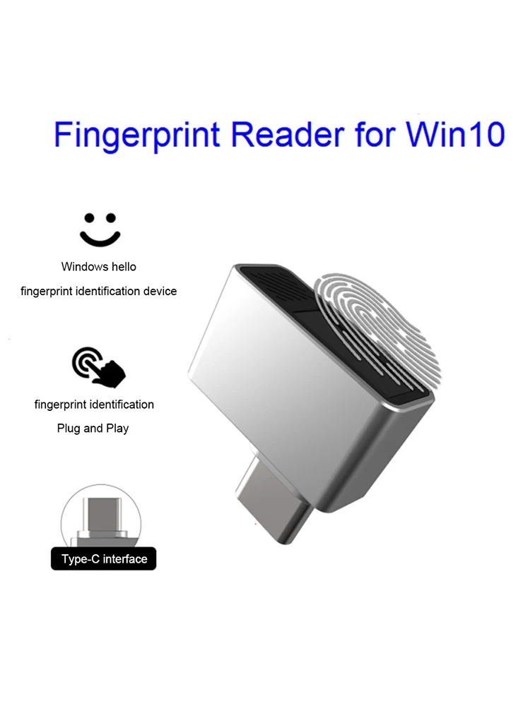 ماسح ضوئي بيومتري بقفل من النوع C، وحدة تسجيل دخول/إضافية، وحدة فتح الكمبيوتر المحمول، ماسح ضوئي بيومتري محمول لنظام التشغيل Windows 7/10/11