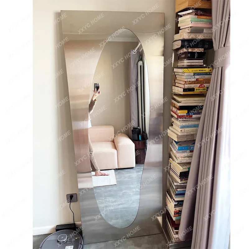 

Q Full-length mirror Floor-to-ceiling household irregular special-shaped art mirror