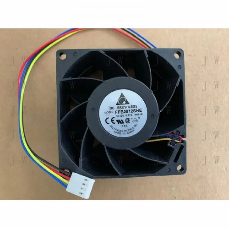 DDJ  for Delta Electronics FFB0812SHE 80mm DC12V 0.87A Server Cooling Fans Server Square