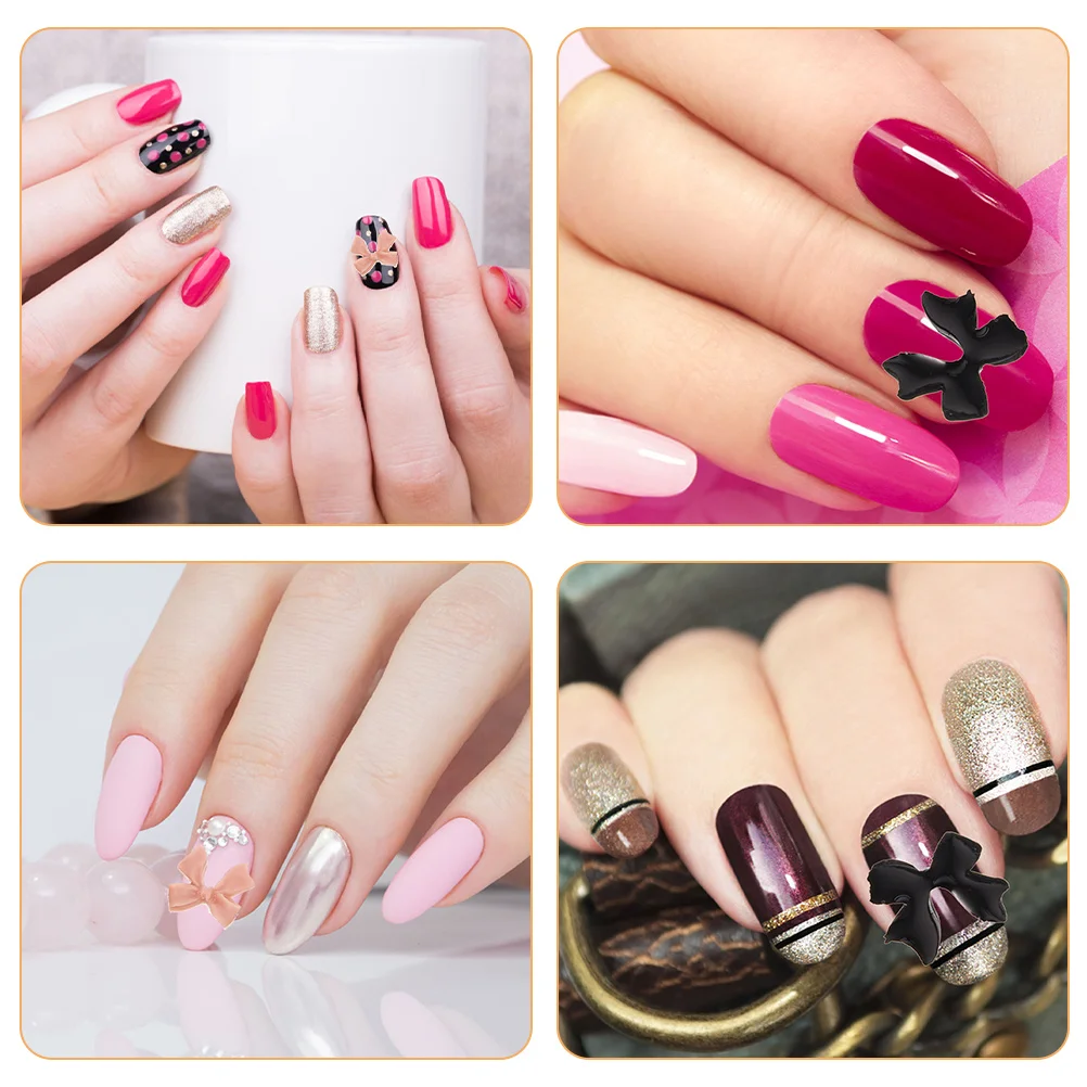 

2 Boxes Charms Cute Diy Art Decorative Charms For Manicure Resin Small Bow Bow Nail Charm Nail Decorations Supplies