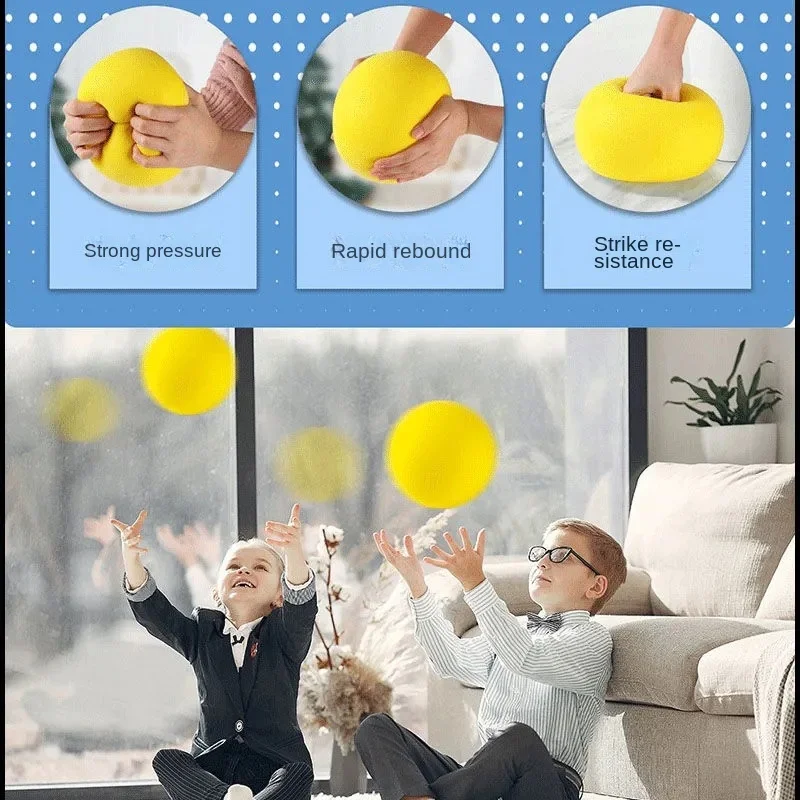 Giocattoli con palla muta Piccola palla elastica per bambini Sport Gioco da interni Tiro Basket Calcio Silenzioso Nessun rumore Non disturbare Altri