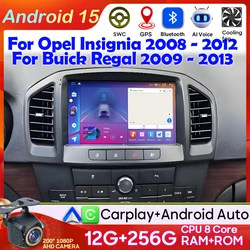 Car Radio Carplay Android 15 For Opel Insignia 2008 - 2012 For Buick Regal 2009 - 2013 Navigation GPS Stereo 4G Wifi No 2din DVD