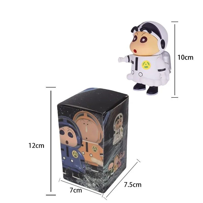 5pcs/set Anime Crayon Shin-chan Chunri Space Defense Force Space Suit PVC Figure Collectible Model Toy 10cm